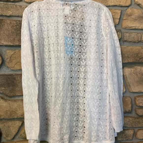 Islefield Women’s White Lightweight Cotton Cardigan New Outerwear size medium - Picture 7 of 12